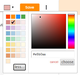 color selection
