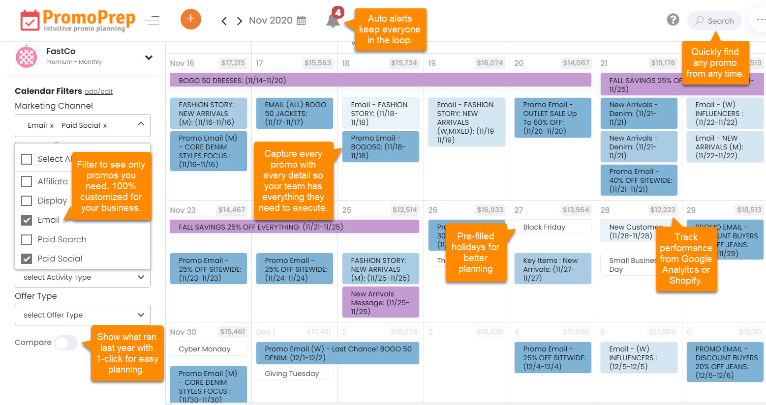 Marketing Calendar Software & Promotion Planning Software